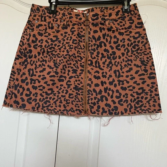 We The Free Leopard Print Skirt - Brown and Black - Picture 3 of 7